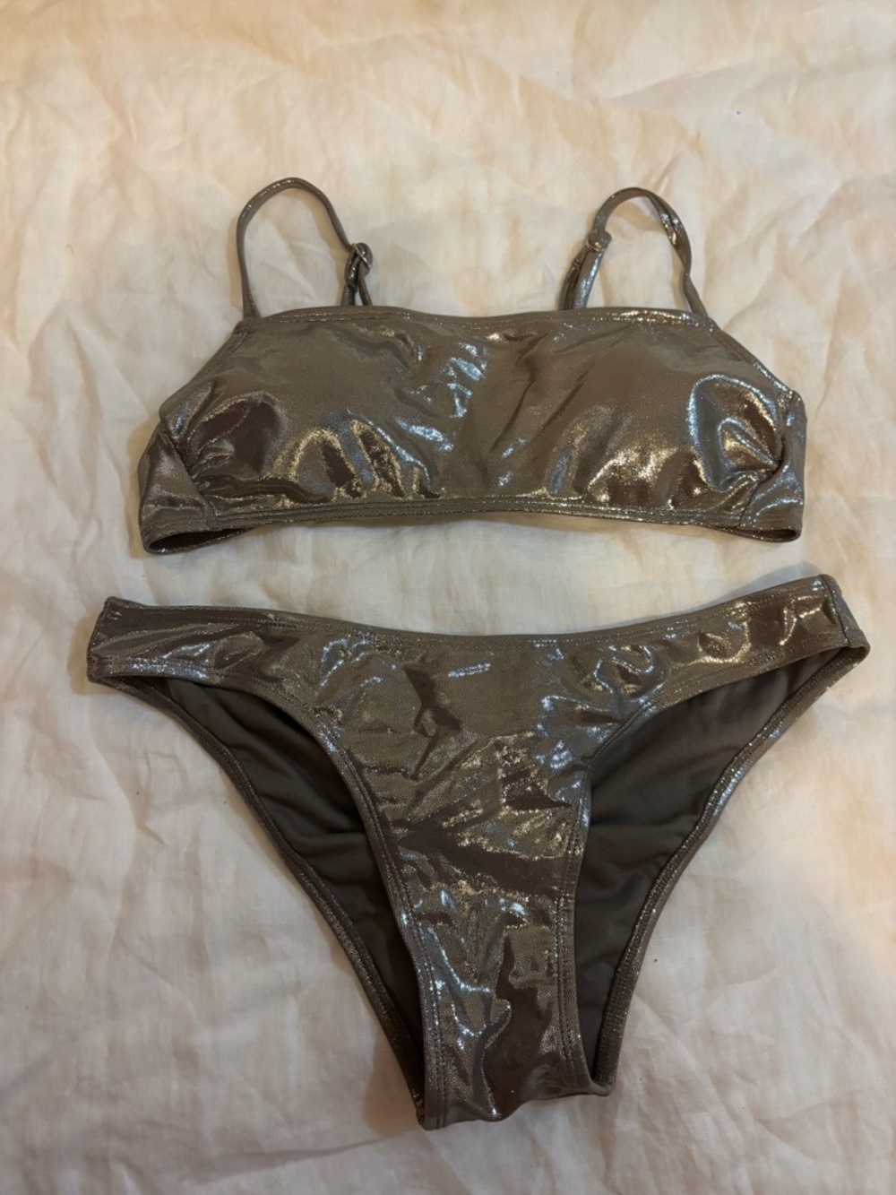 Target Xhilaration Gold Sparkle Bikini Set Two Piece Large